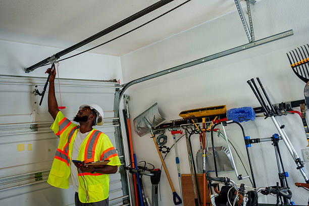 Professional Garage Door Installation technician working in Lake Shore, WA